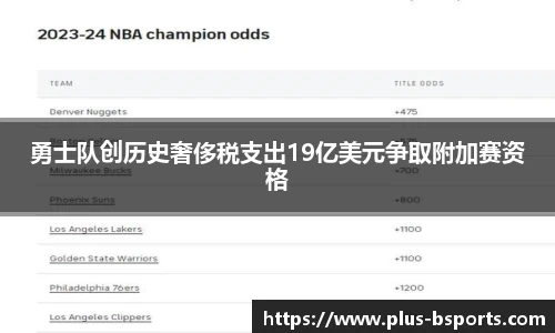 勇士队创历史奢侈税支出19亿美元争取附加赛资格